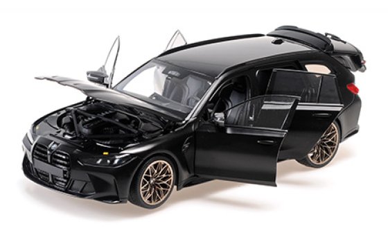  BMW M3 TOURING 2024 MATT BLACK W GOLD MAGNESIUM WHEELS AND BLACK INTERIOR BUCKET SEATS