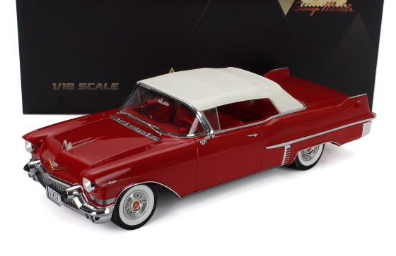 CADILLAC - SERIES 62 CABRIOLET CLOSED 1957 - RED WHITE