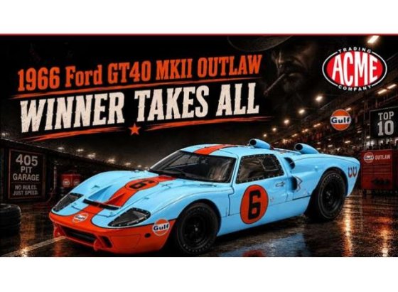Ford GT40 MKII #6 Outlaw, gulf blue 1966