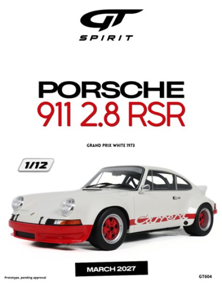 PORSCHE 911 2.8 RSR GRAND PRIX WHITE 1973