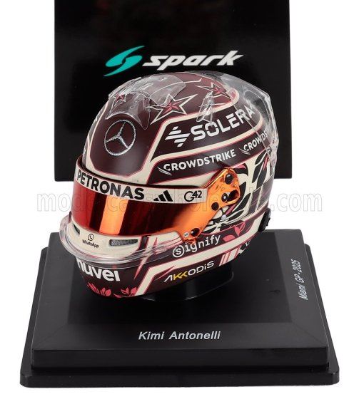 CASCO HELMET F1 ANDREA KIMI ANTONELLI F1 TEAM MERCEDES AMG N 12 MIAMI GP 2025 - BROWN ORANGE