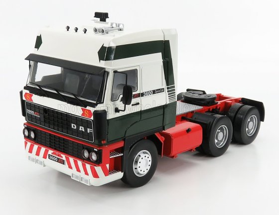DAF - 3600 SPACE CAB TRACTOR TRUCK 3-ASSI 1986 - WHITE GREEN RED