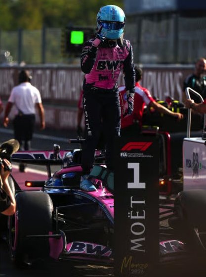 ALPINE - PIERRE GASLY - F1 A526 TEAM BWT ALPINE N 10 POLE POSITION MONZA ITALY GP WITH PIT BOARD 2026