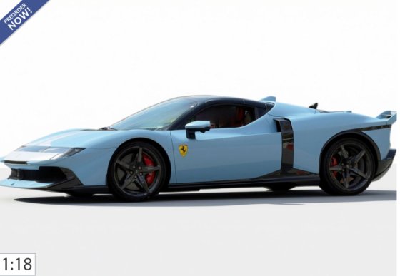 Ferrari 849 Testarossa Assetto Fiorano Azzurro La Plata with Bianco Cervino livery